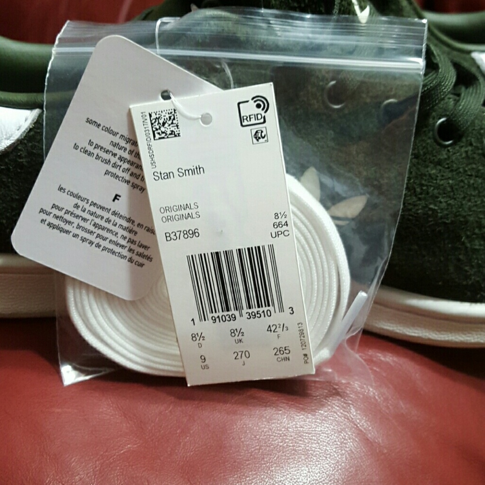 NWT ADIDAS STAN SMITH SUEDE TRAINERS - Picture 5 of 6